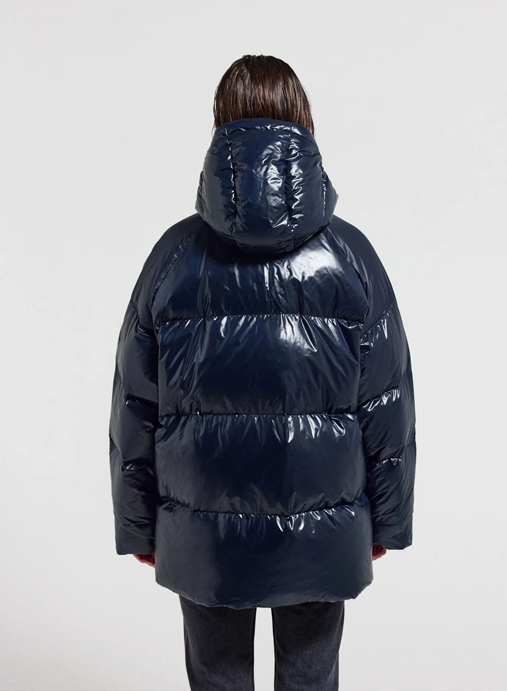 Daunenjacke Damen mit Kapuze Pyrenex Sten marineblau 