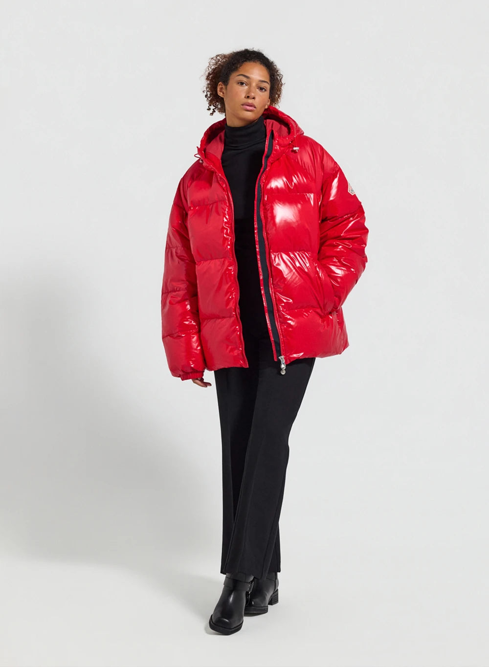 Unisex-Daunenjacke mit Kapuze Pyrenex Sten rot-5