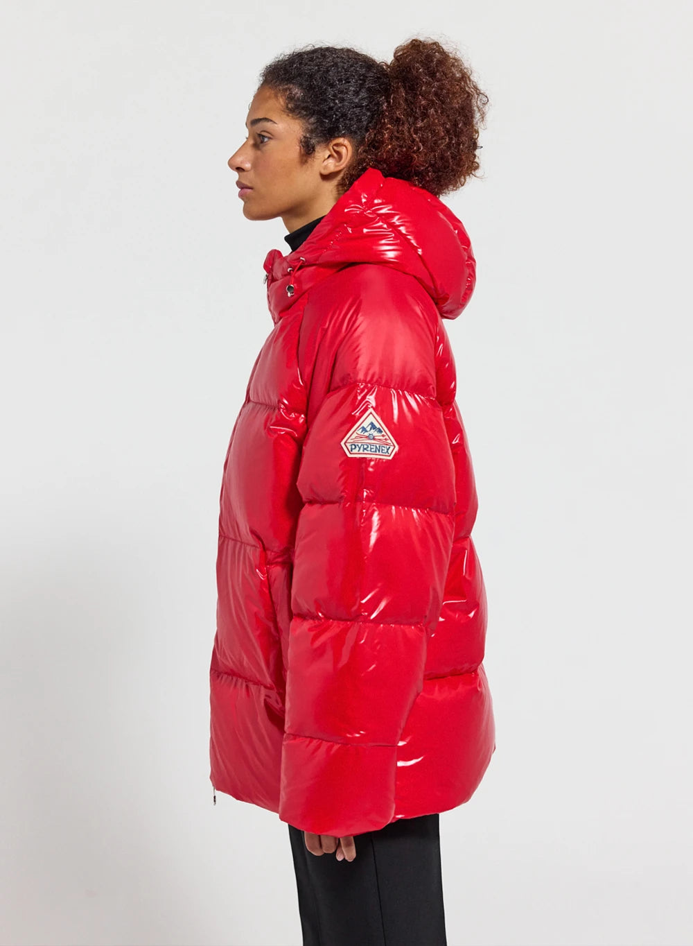 Damen-Daunenjacke mit Kapuze Pyrenex Sten Rot