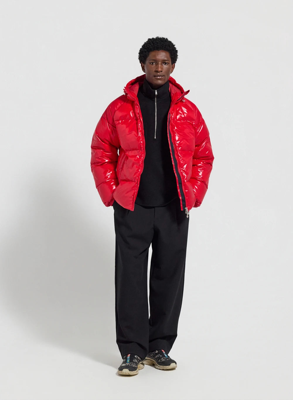 Unisex-Daunenjacke mit Kapuze Pyrenex Sten rot-4