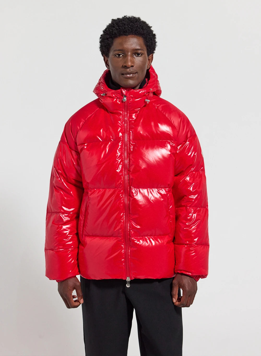 Herren-Daunenjacke mit Kapuze Pyrenex Sten rot