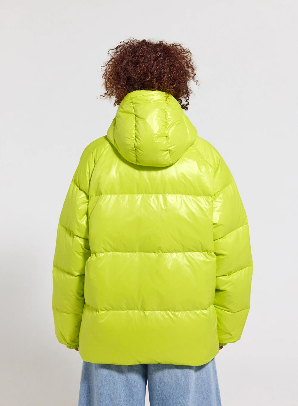 Damen-Daunenjacke mit Kapuze Pyrenex Sten gelb