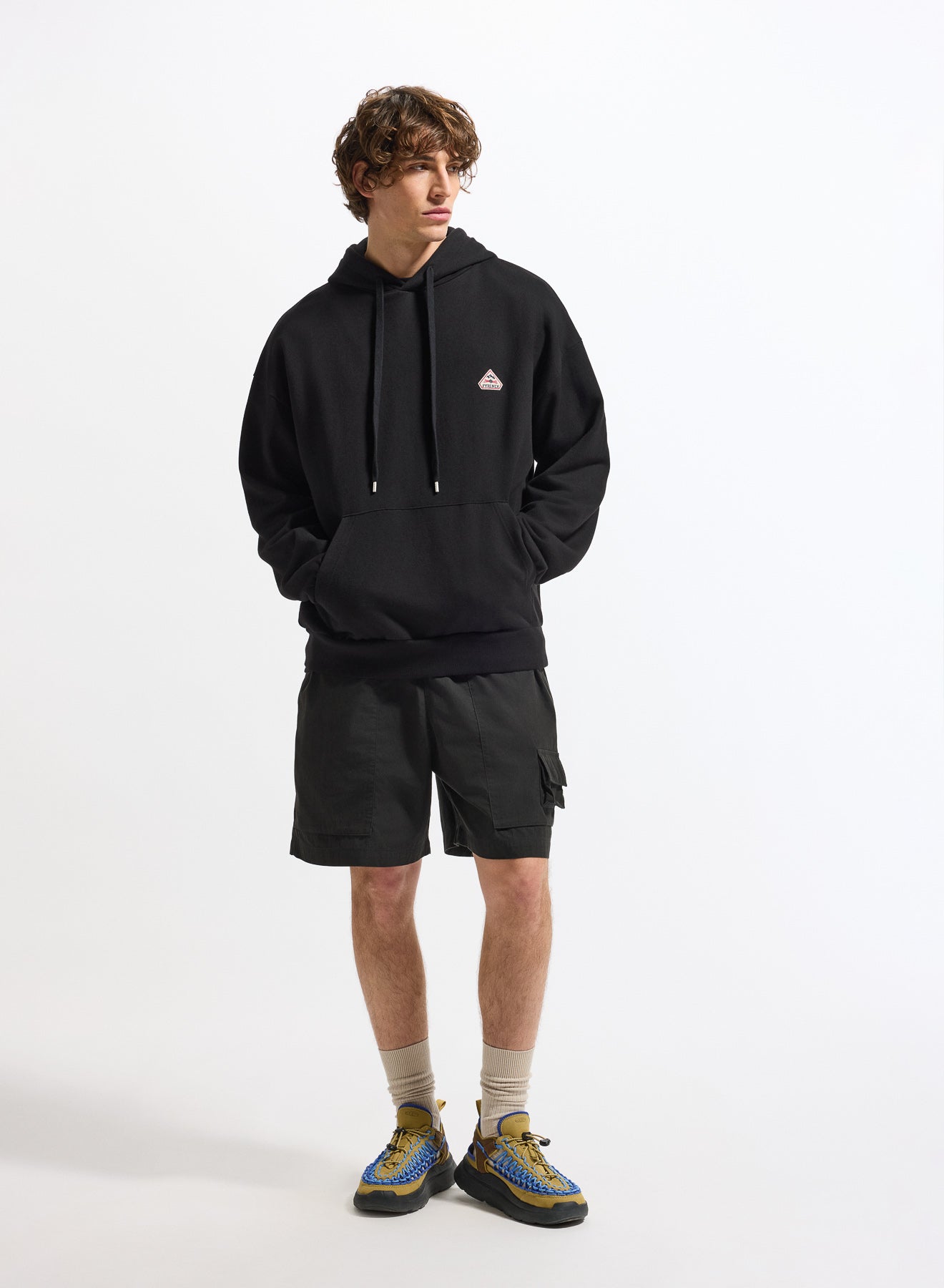 Sweat à capuche unisexe en coton bio Pyrenex Journey noir-3