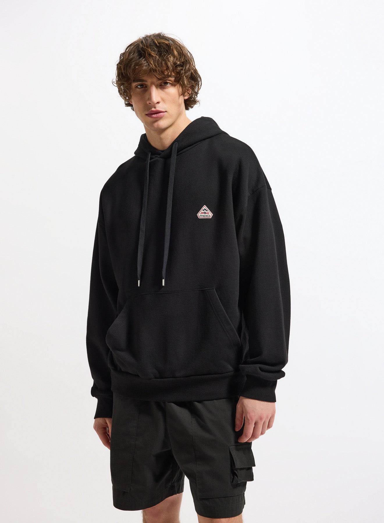 Sweat à capuche homme en coton bio Pyrenex Journey Black