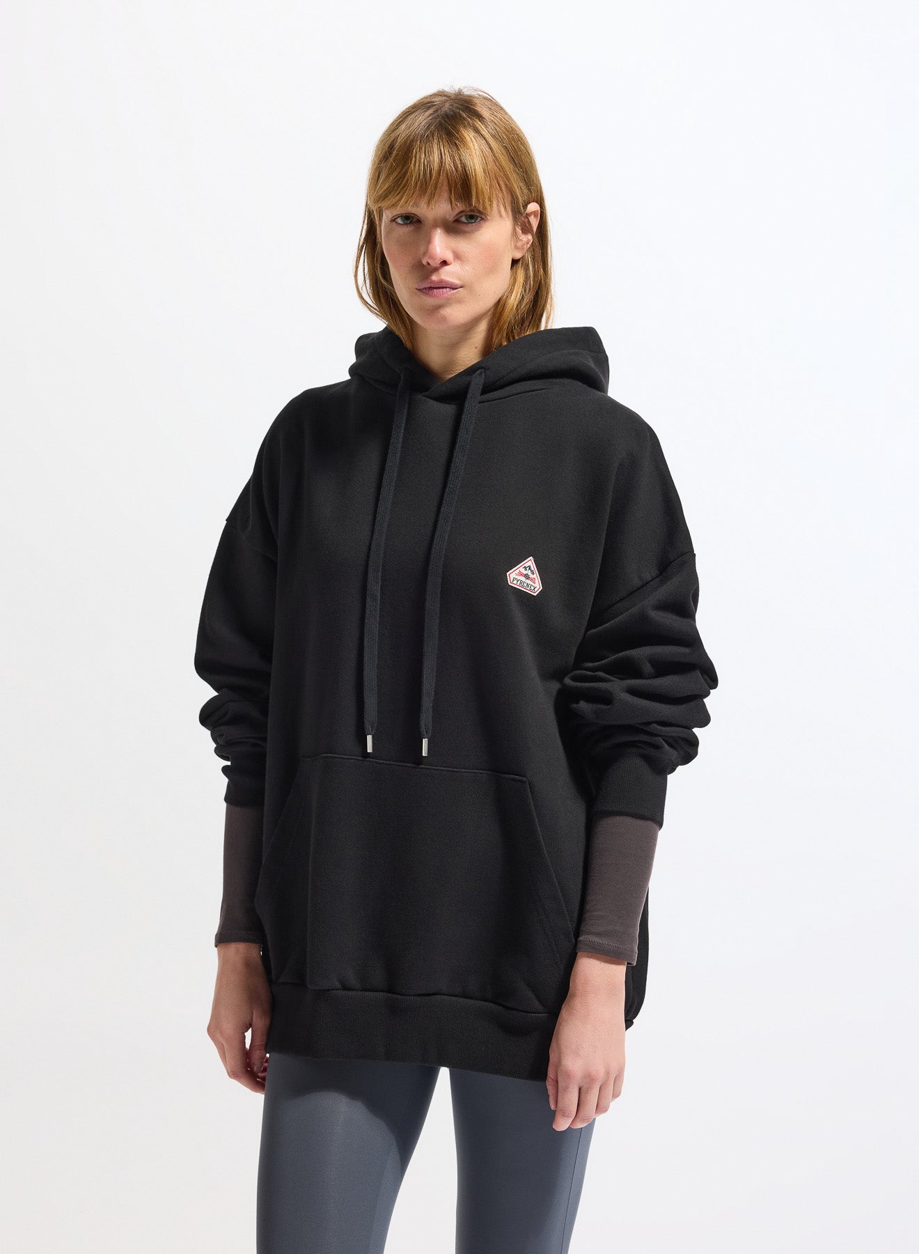 Sweat à capuche unisexe en coton bio Pyrenex Journey noir-2