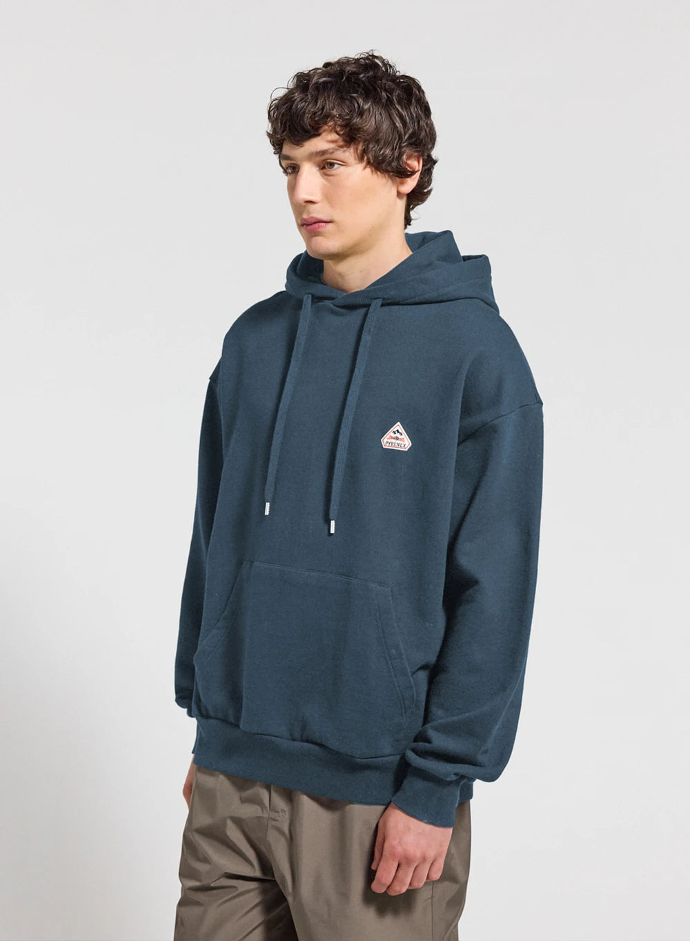 Sweat à capuche homme en coton bio Pyrenex Journey bleu azur
