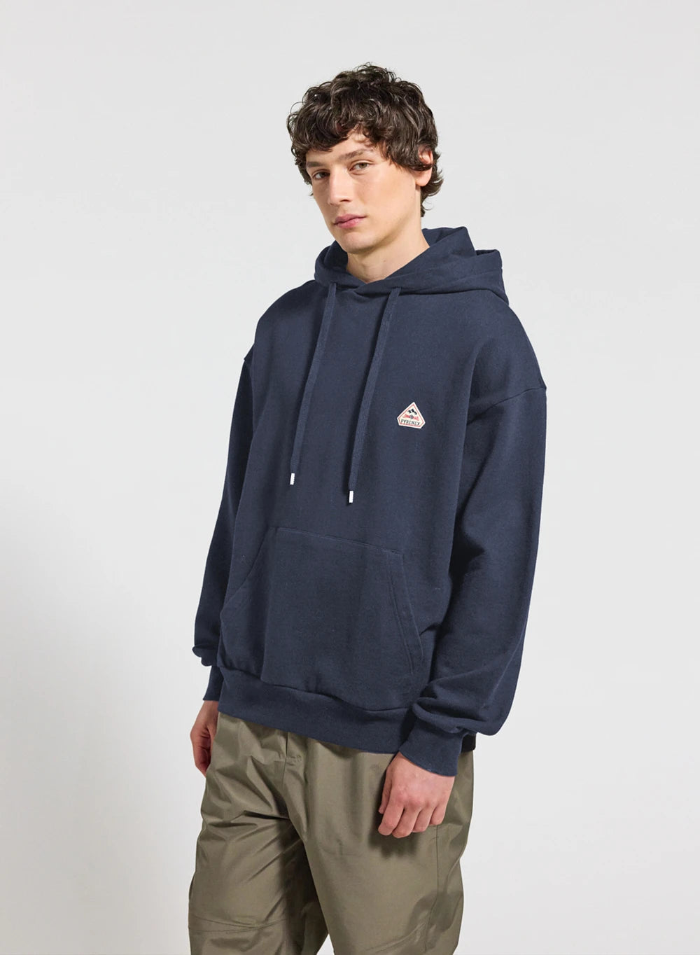 Herren-Kapuzensweatshirt aus Bio-Baumwolle Pyrenex Journey Marineblau