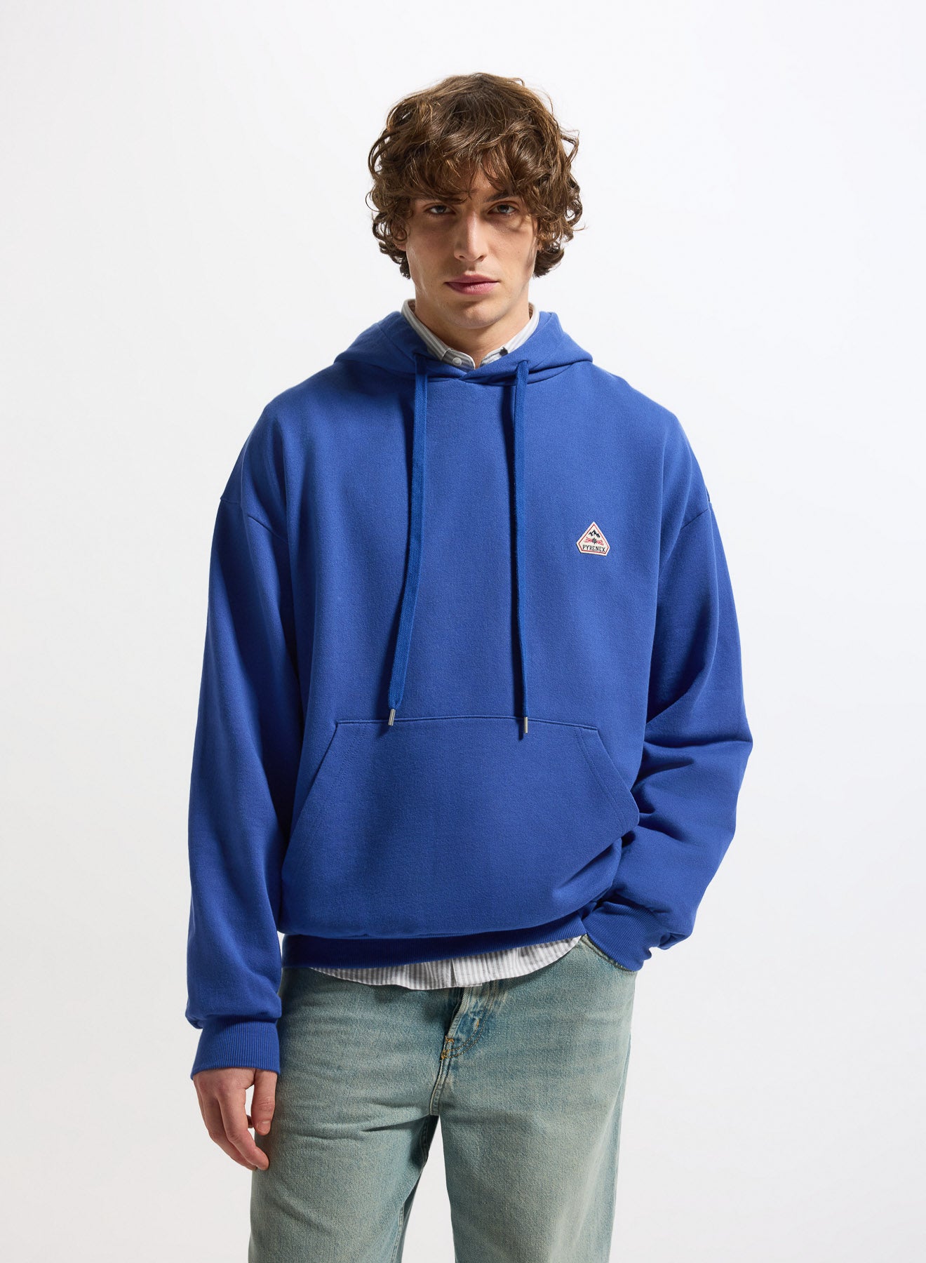 Sweat à capuche unisexe en coton bio Pyrenex Journey bleu nuit homme