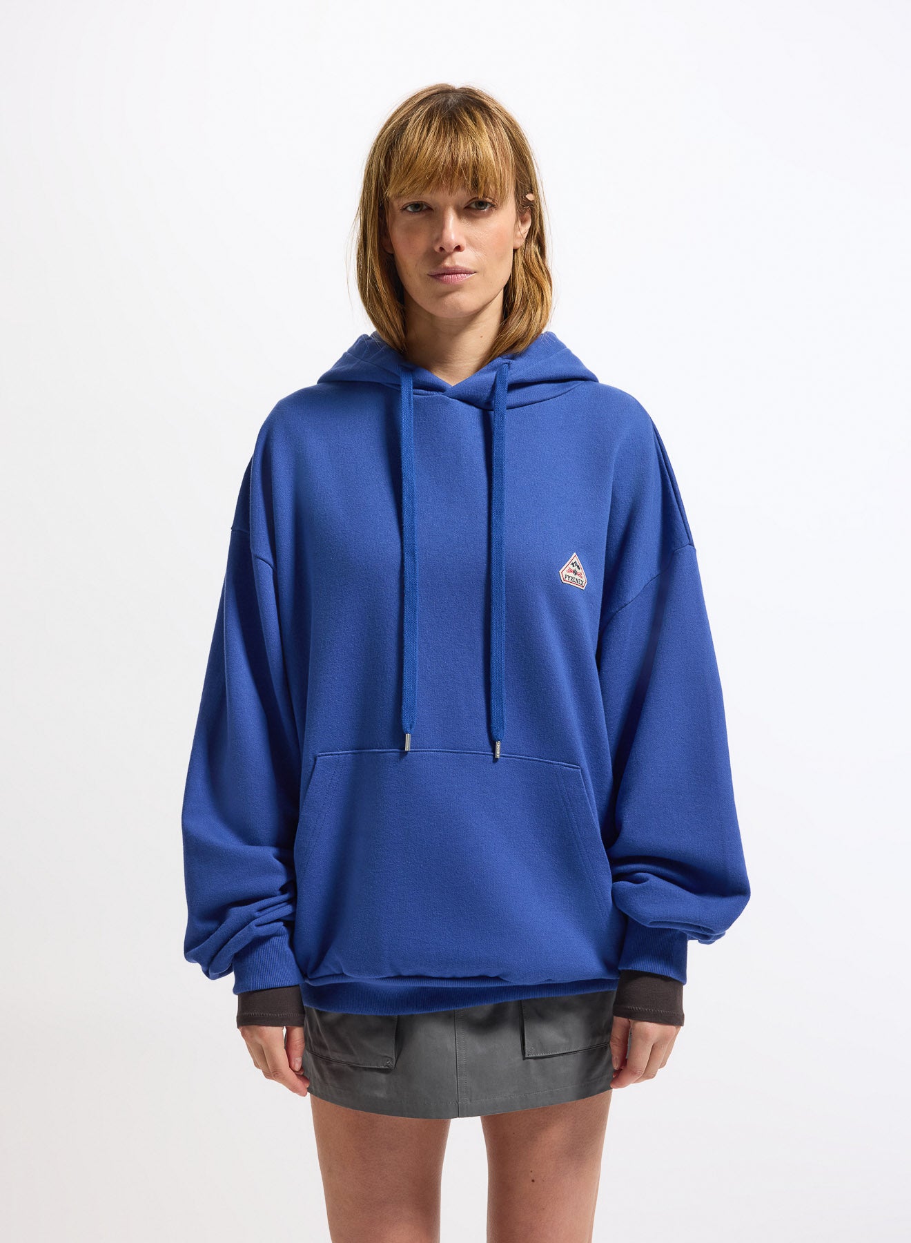 Pyrenex Journey unisex hoodie in midnight blue organic cotton-1