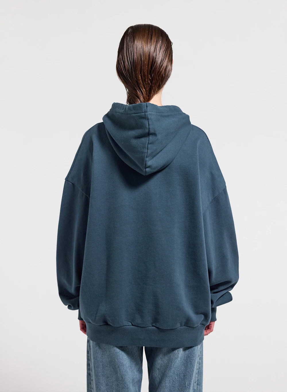Sweat à capuche femme en coton bio Pyrenex Journey bleu azur