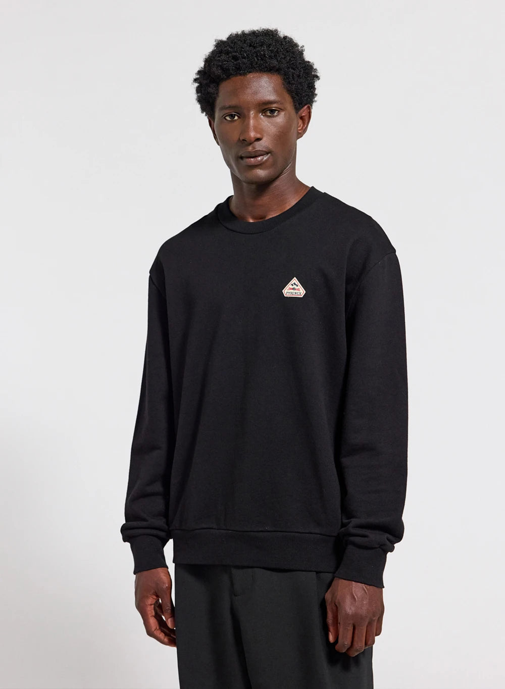 Rundhals-Sweatshirt Herren aus Bio-Baumwolle Pyrenex Phase Schwarz