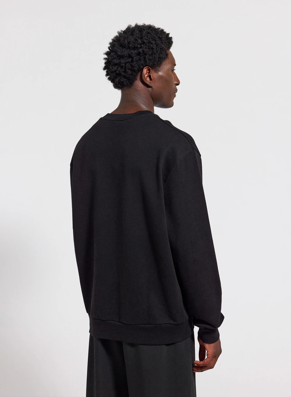 Rundhals-Sweatshirt Herren aus Bio-Baumwolle Pyrenex Phase Schwarz