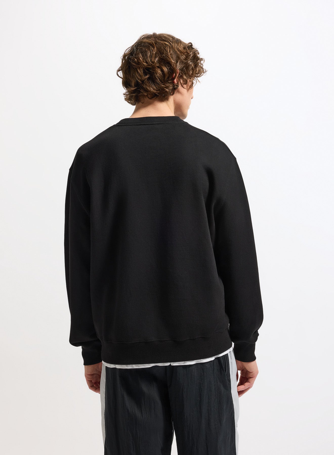 Sweat à col rond homme en coton bio Pyrenex Phase Black