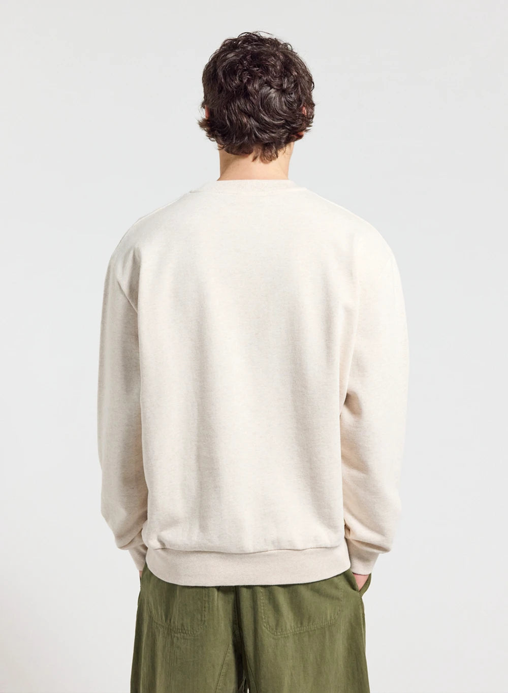 Pyrenex Phase unisex organic cotton crew-neck jumper in cream-3