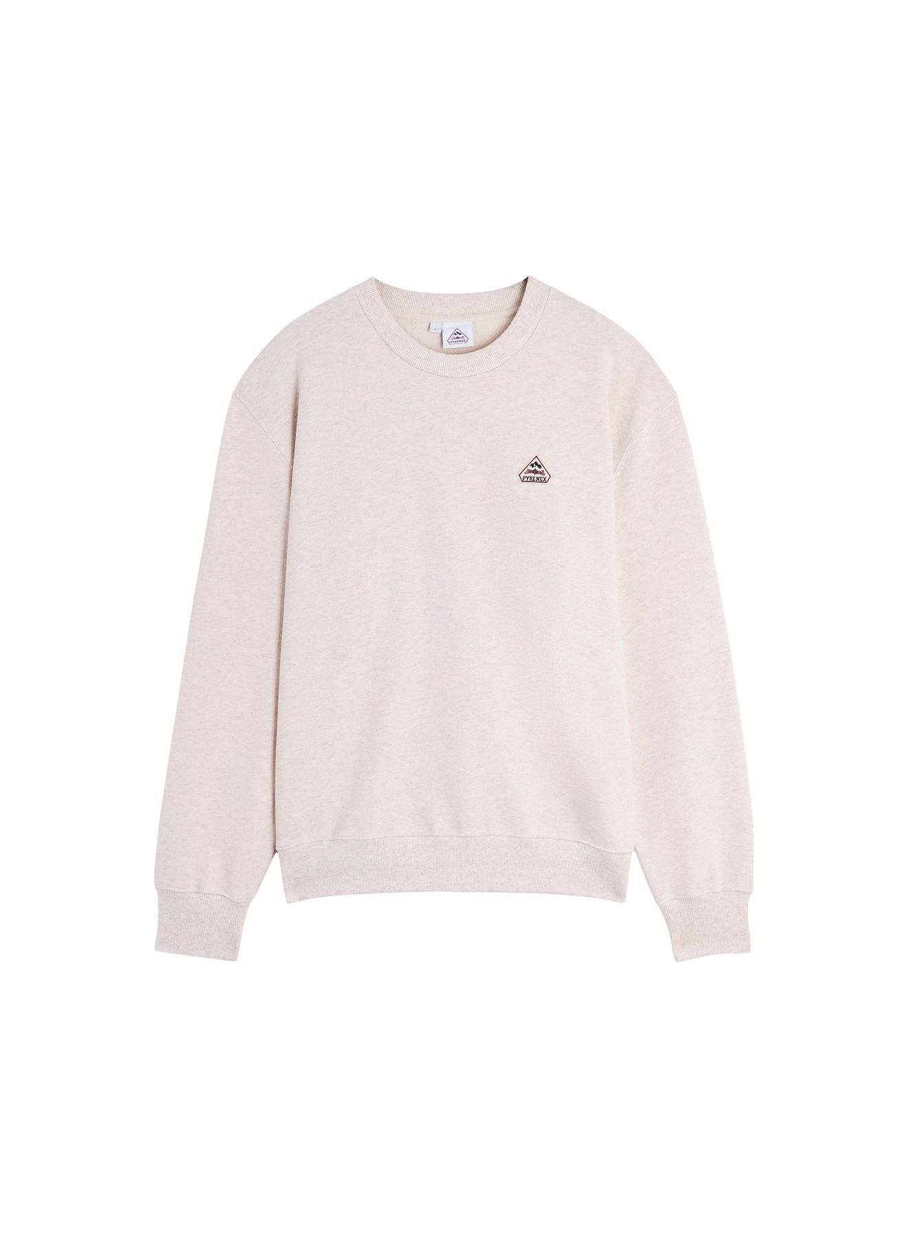 Sweat à col rond unisexe en coton bio Pyrenex Phase crème-7