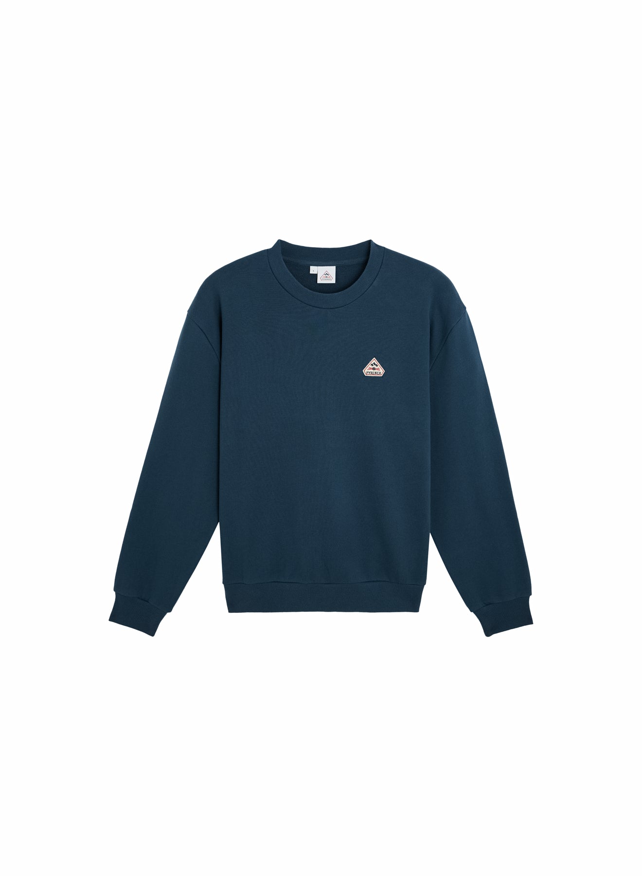 Sweat à col rond unisexe en coton bio Pyrenex Phase bleu azur