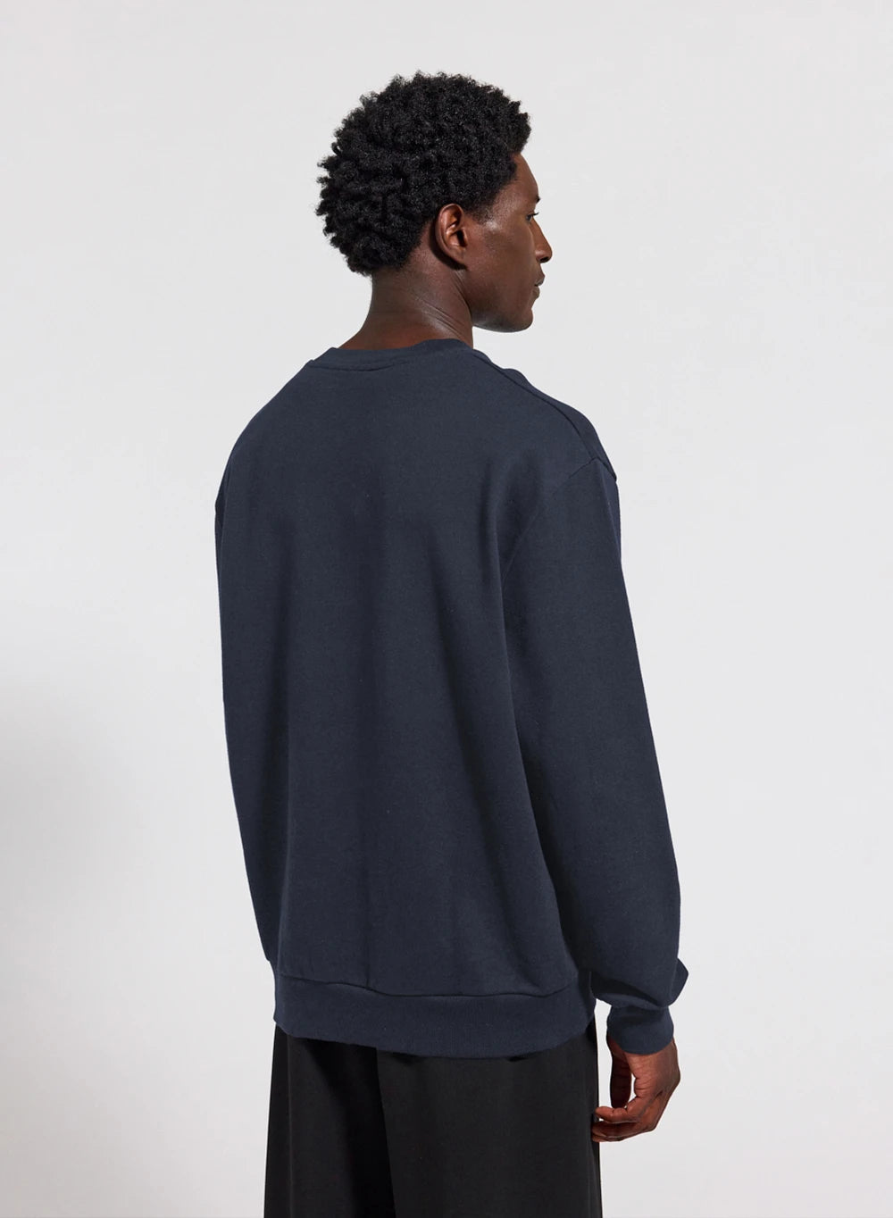 Rundhals-Sweatshirt Herren aus Bio-Baumwolle Pyrenex Phase marineblau