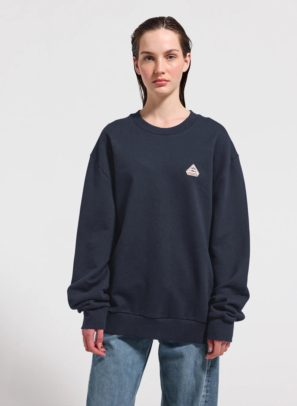 Unisex-Rundhals-Sweatshirt aus Bio-Baumwolle Pyrenex Phase Marineblau-2