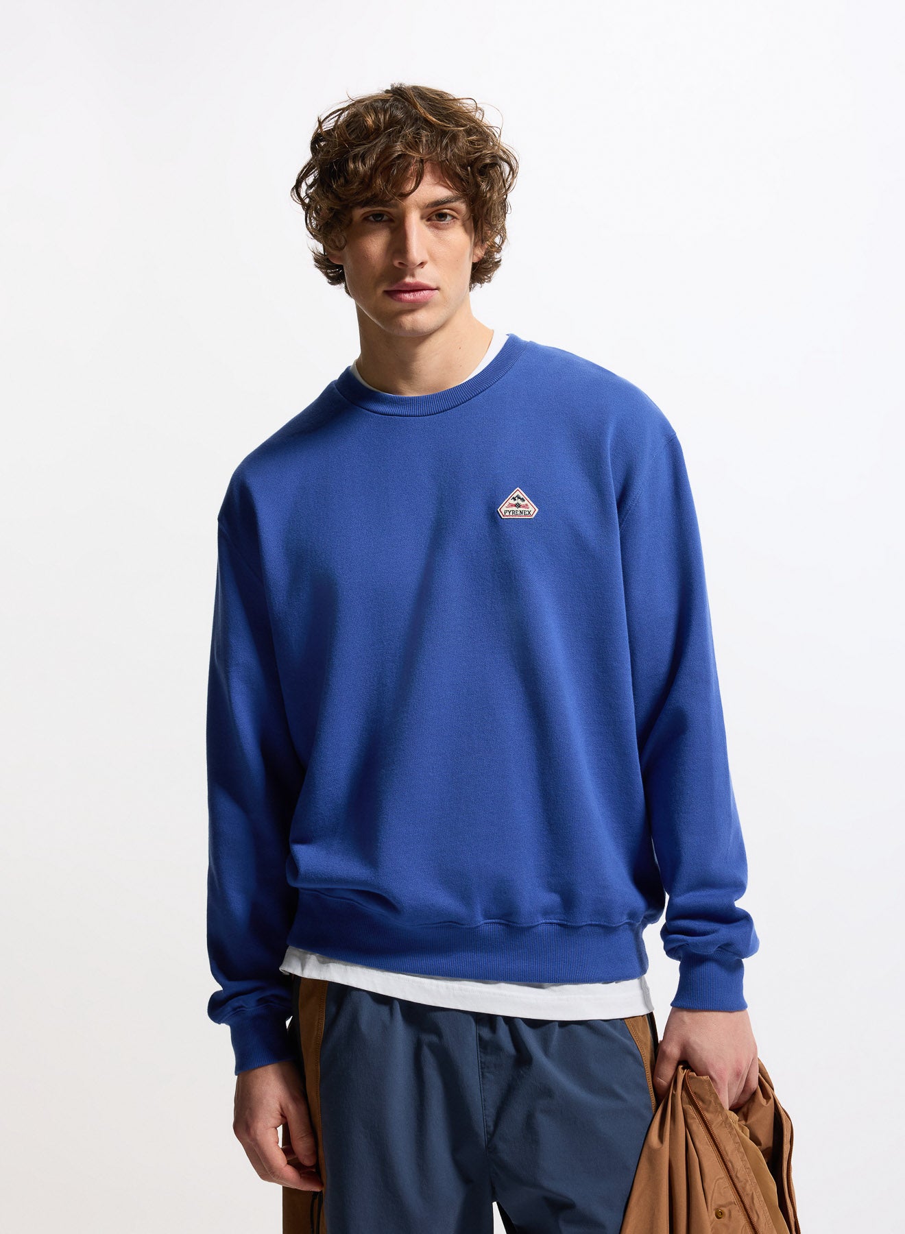 Sweat à col rond unisexe en coton bio Pyrenex Phase bleu nuit homme