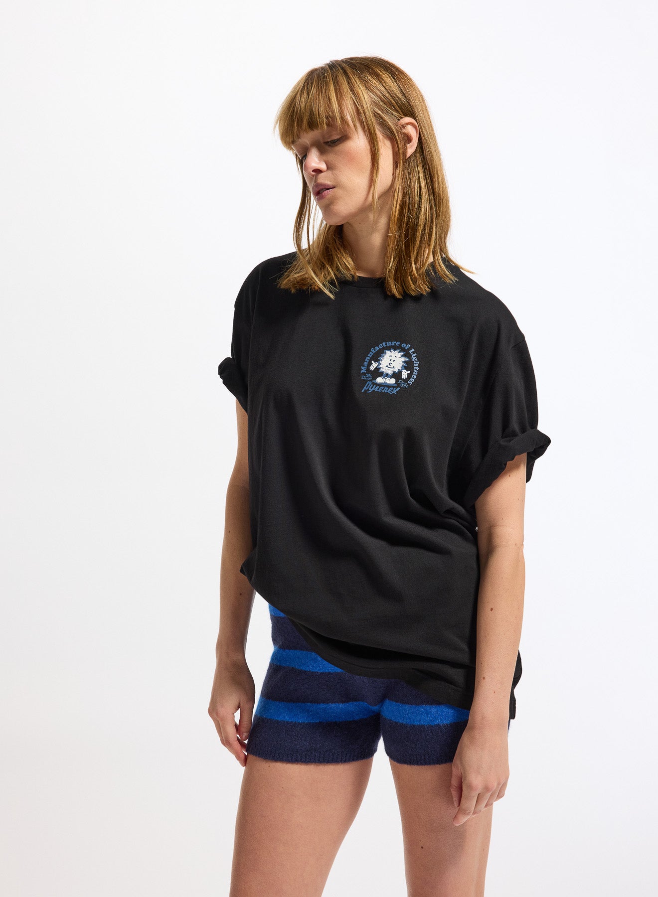 Pyrenex Mfg Tee Schwarzes Unisex-T-Shirt aus Bio-Baumwolle-1