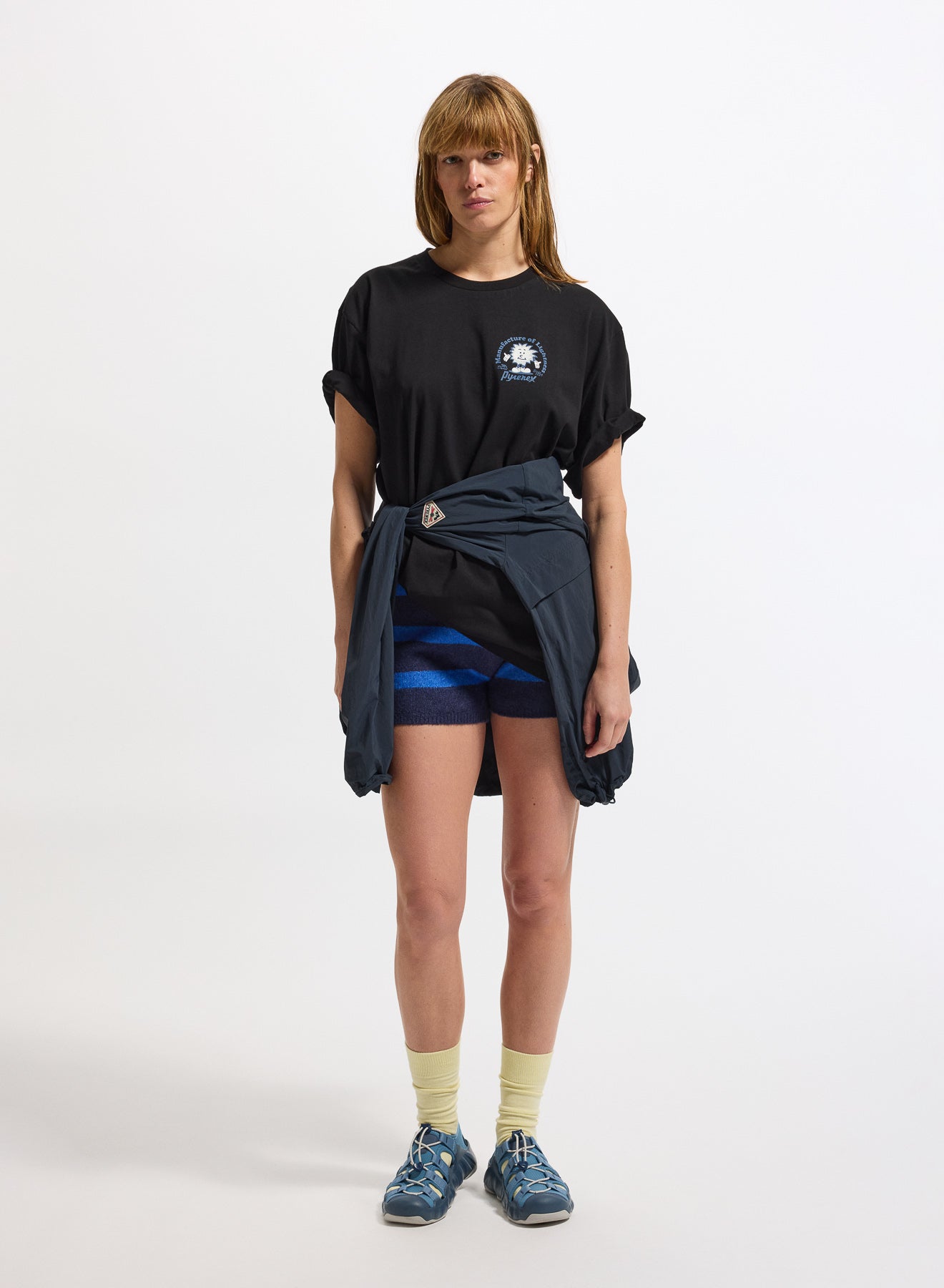 T-shirt femme en coton biologique Pyrenex Mfg Tee noir