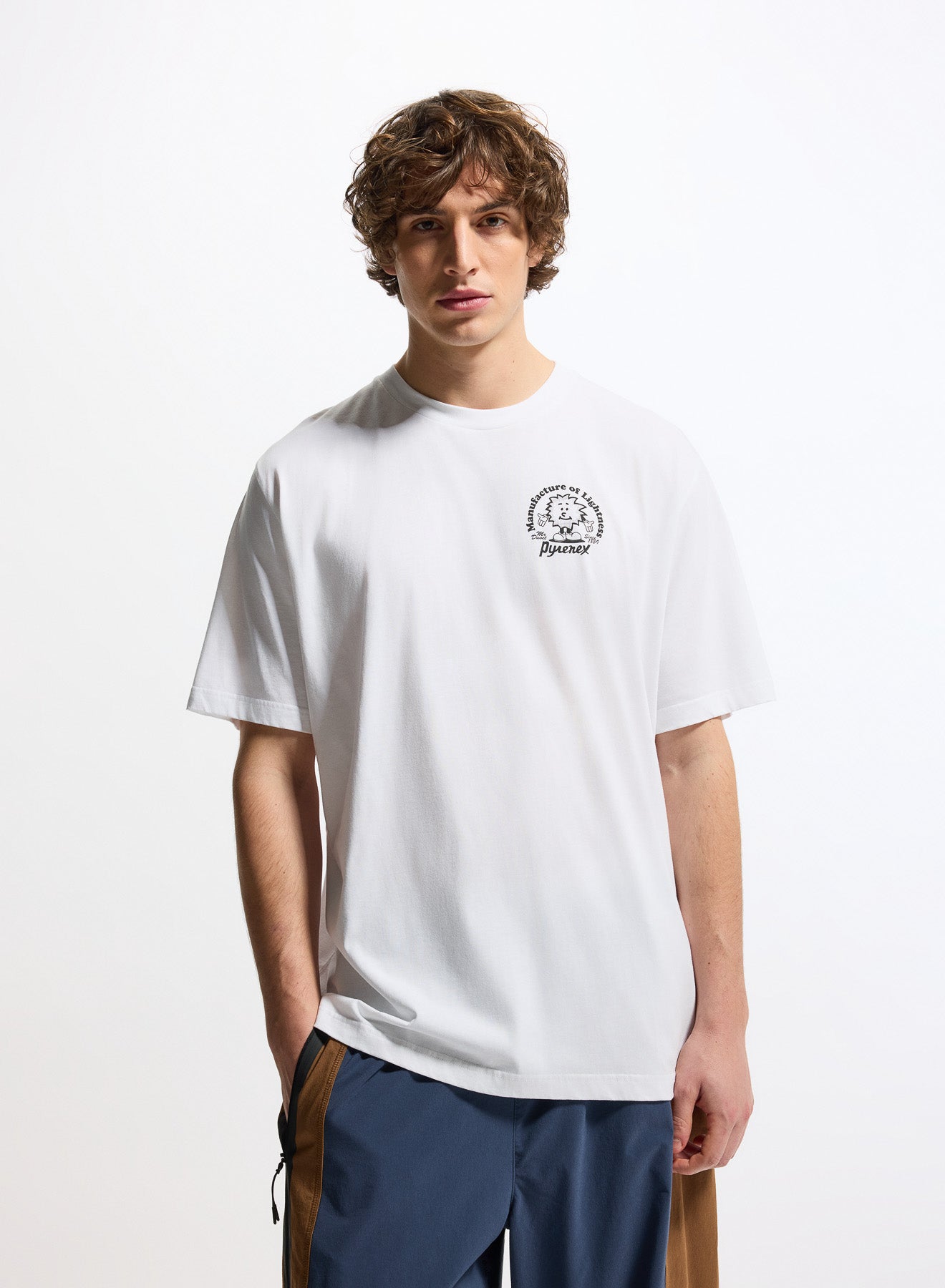 T-shirt homme en coton biologique Pyrenex Mfg Tee blanc