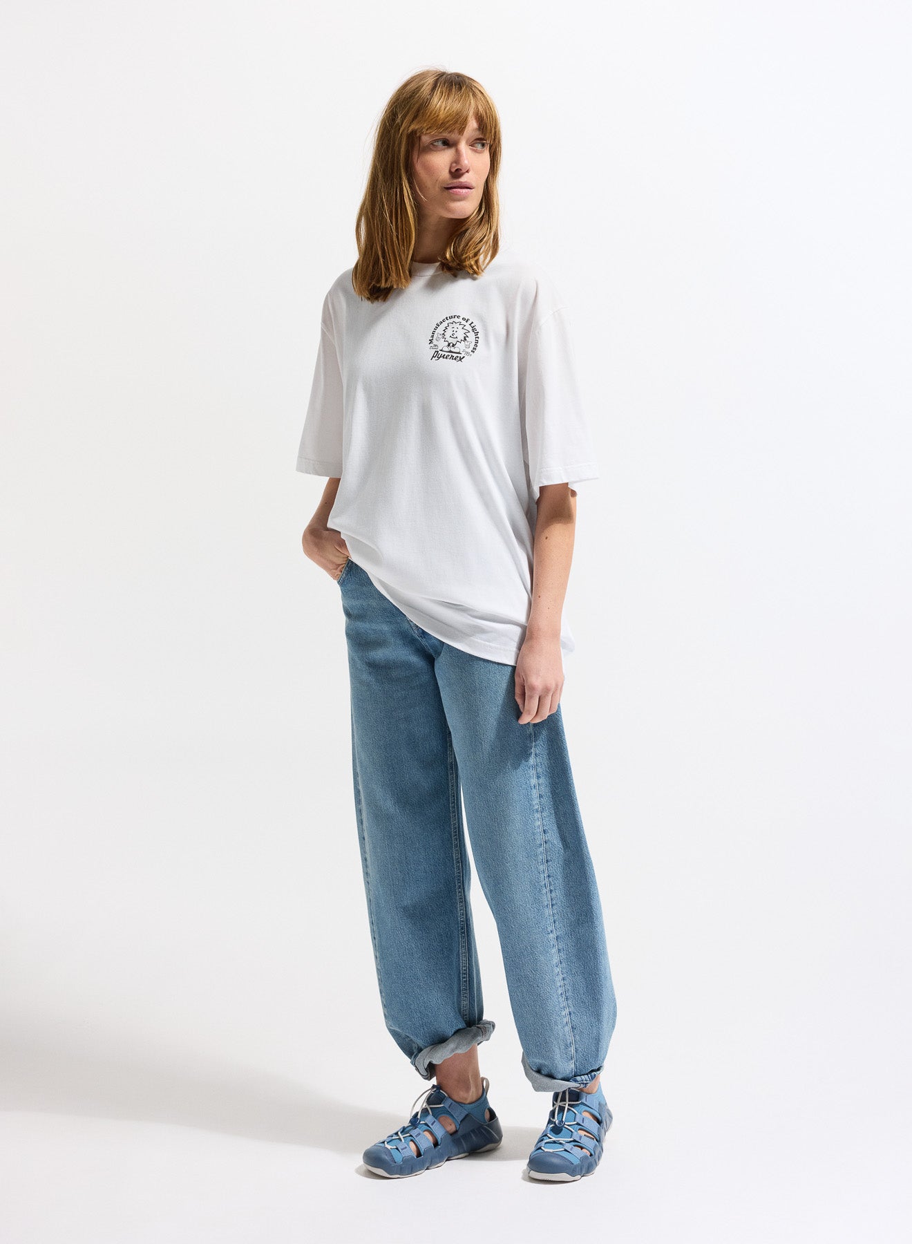 T-shirt femme en coton biologique Pyrenex Mfg Tee blanc