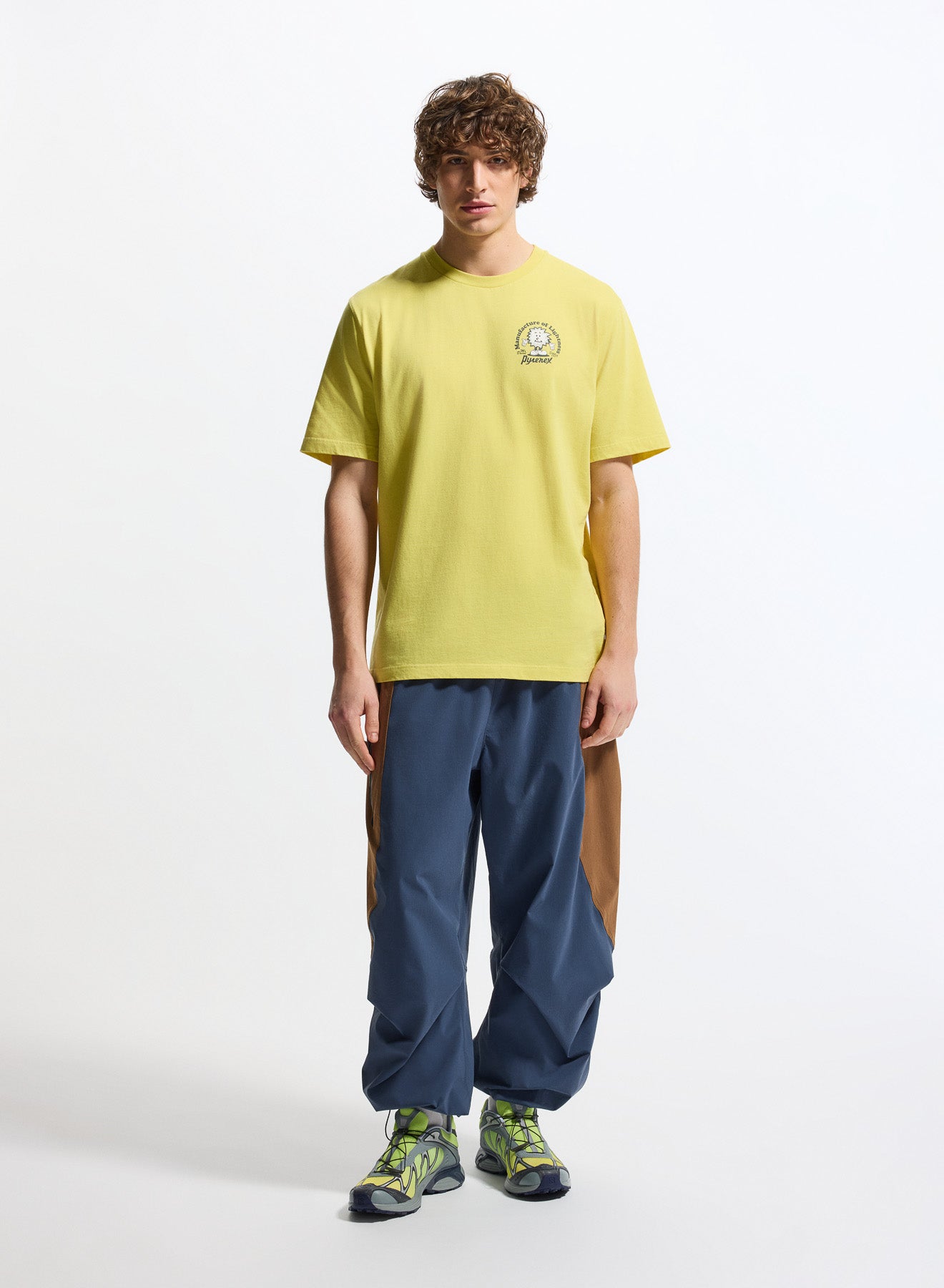 T-shirt unisexe en coton biologique Pyrenex Mfg Tee jaune homme