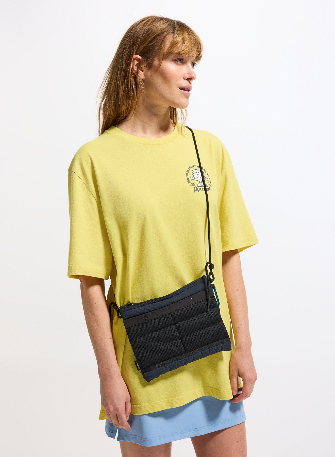 Pochette matelassée à bandouilère Pyrenex Spinelle bleu foncé femme