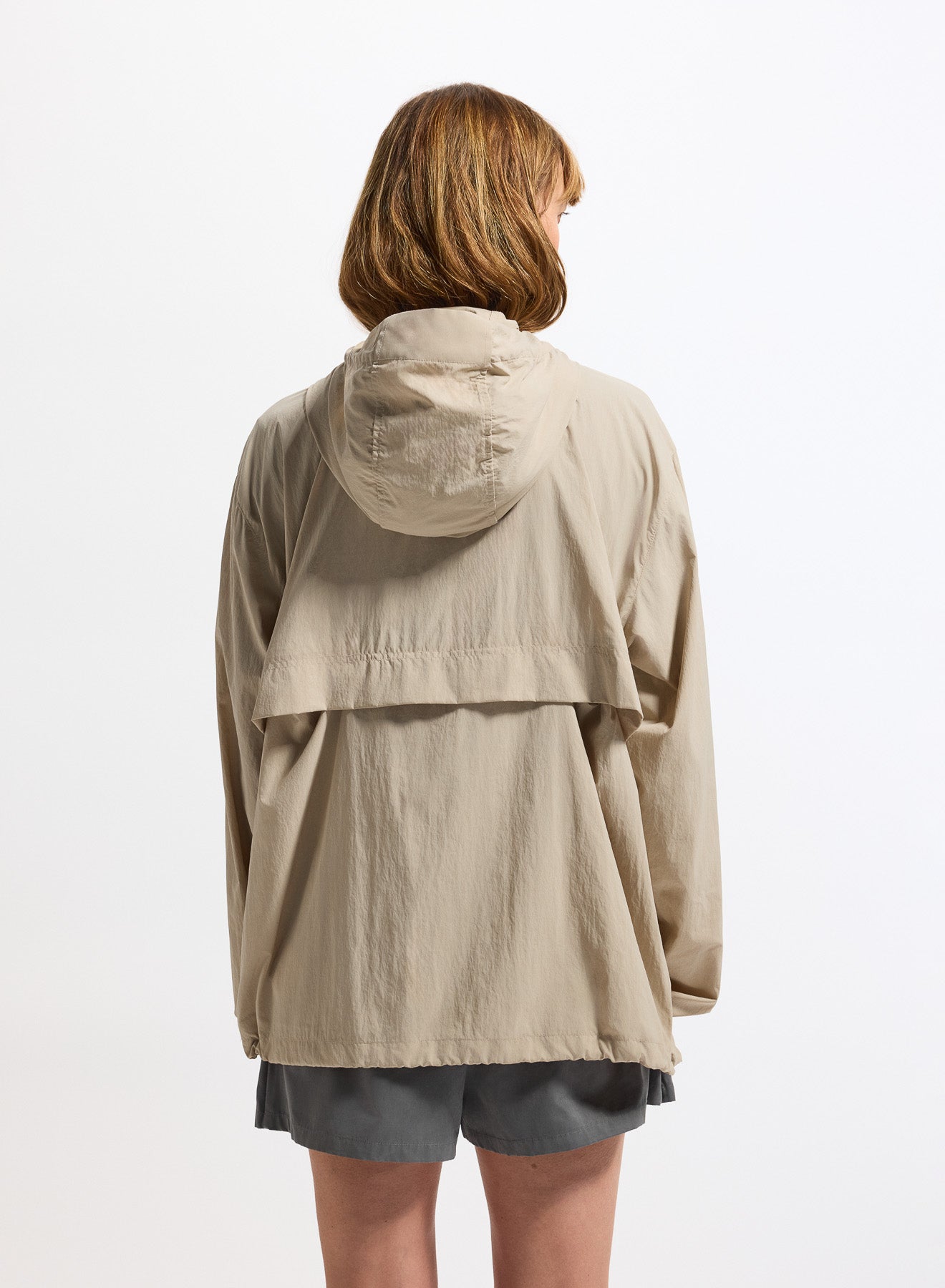Pyrenex Soulere Unisex Hooded Windbreaker light taupe-8