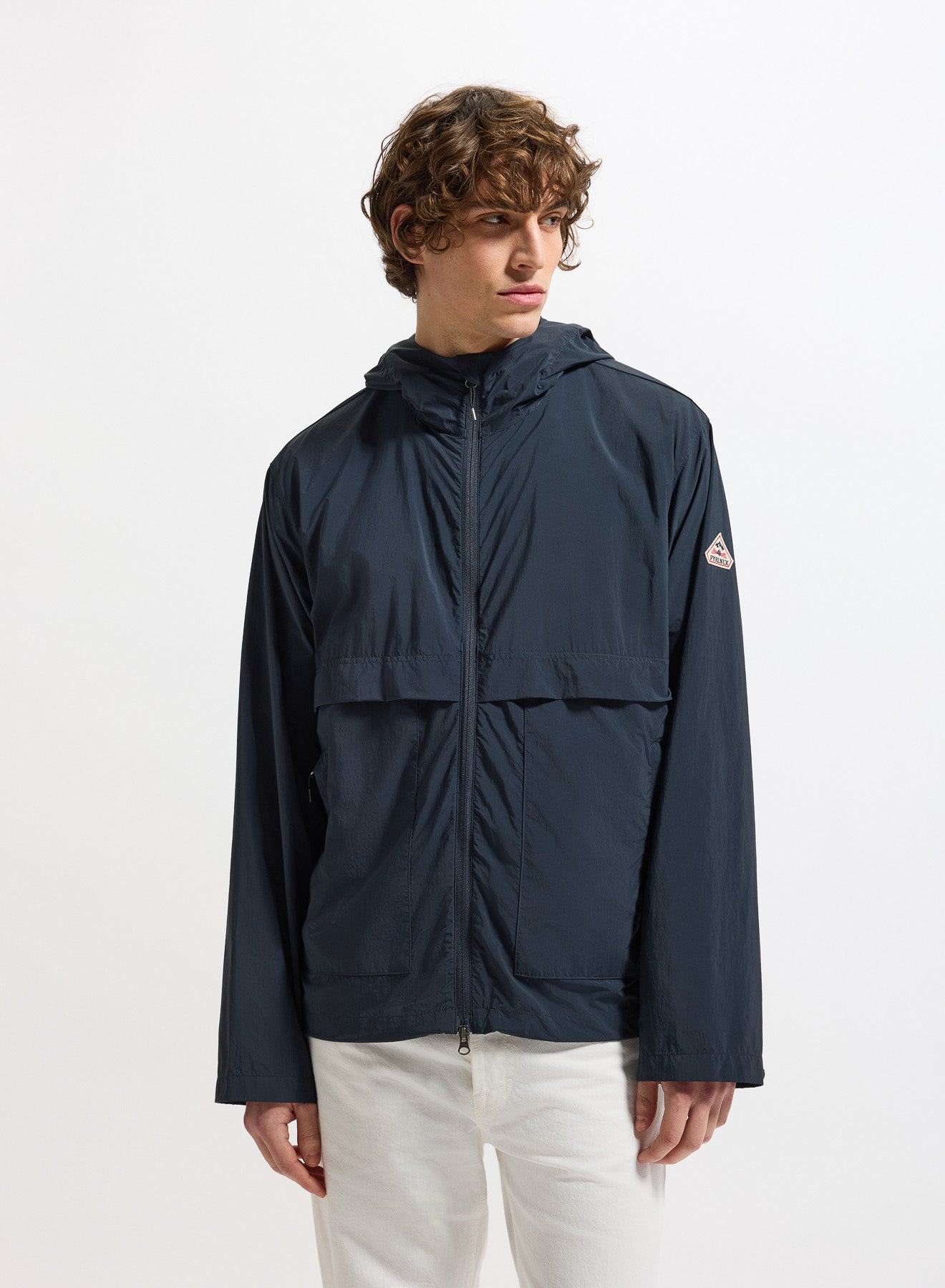 Coupe-vent homme à capuche Pyrenex Soulere bleu foncé