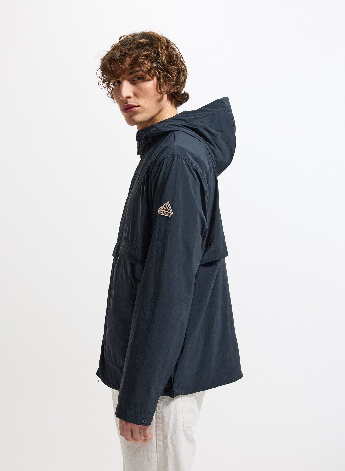 Coupe-vent homme à capuche Pyrenex Soulere bleu foncé