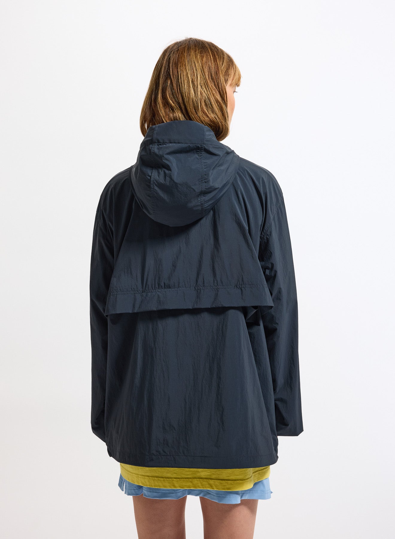 Coupe-vent femme à capuche Pyrenex Soulere bleu foncé