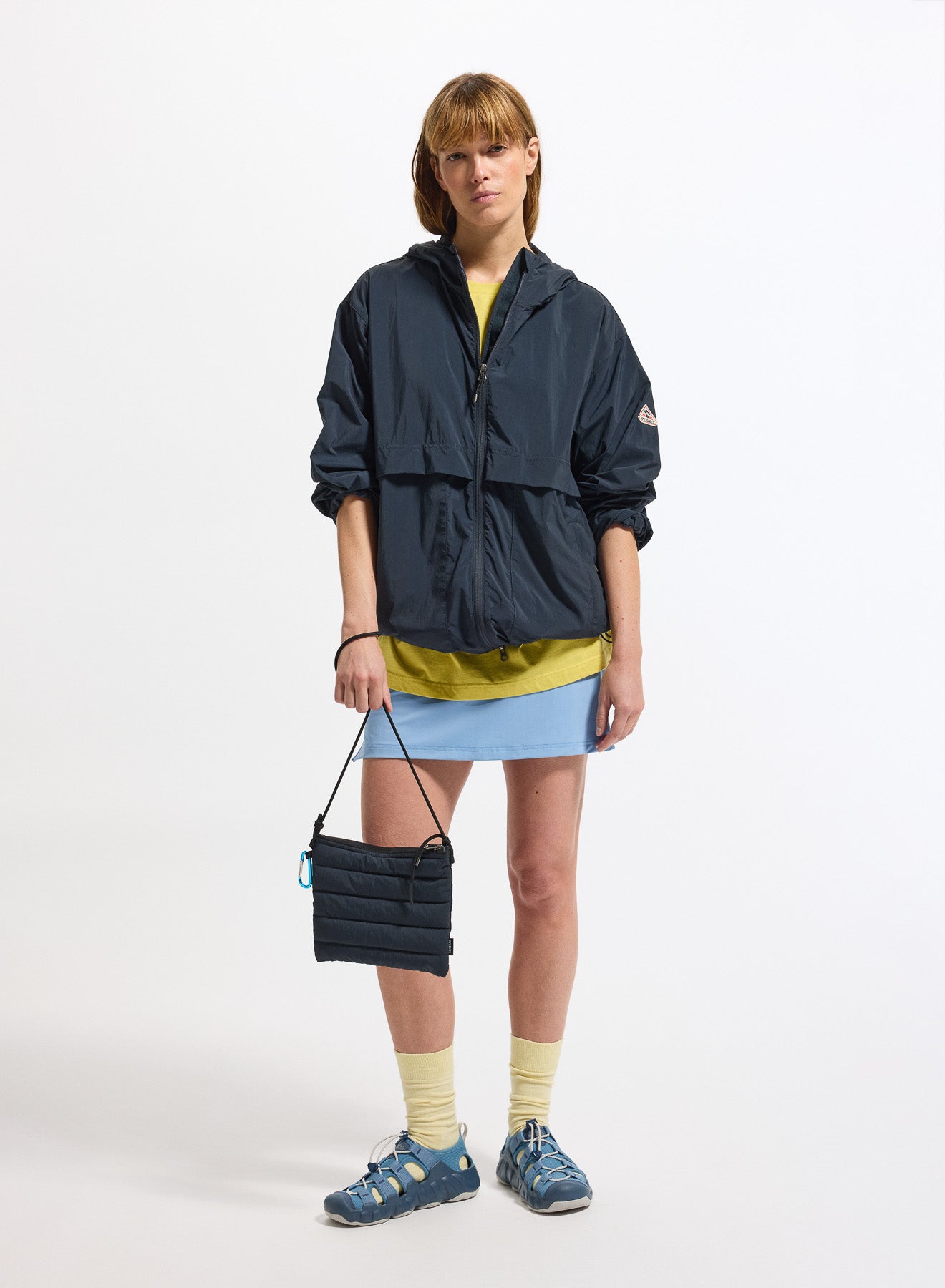 Coupe-vent femme à capuche Pyrenex Soulere bleu foncé