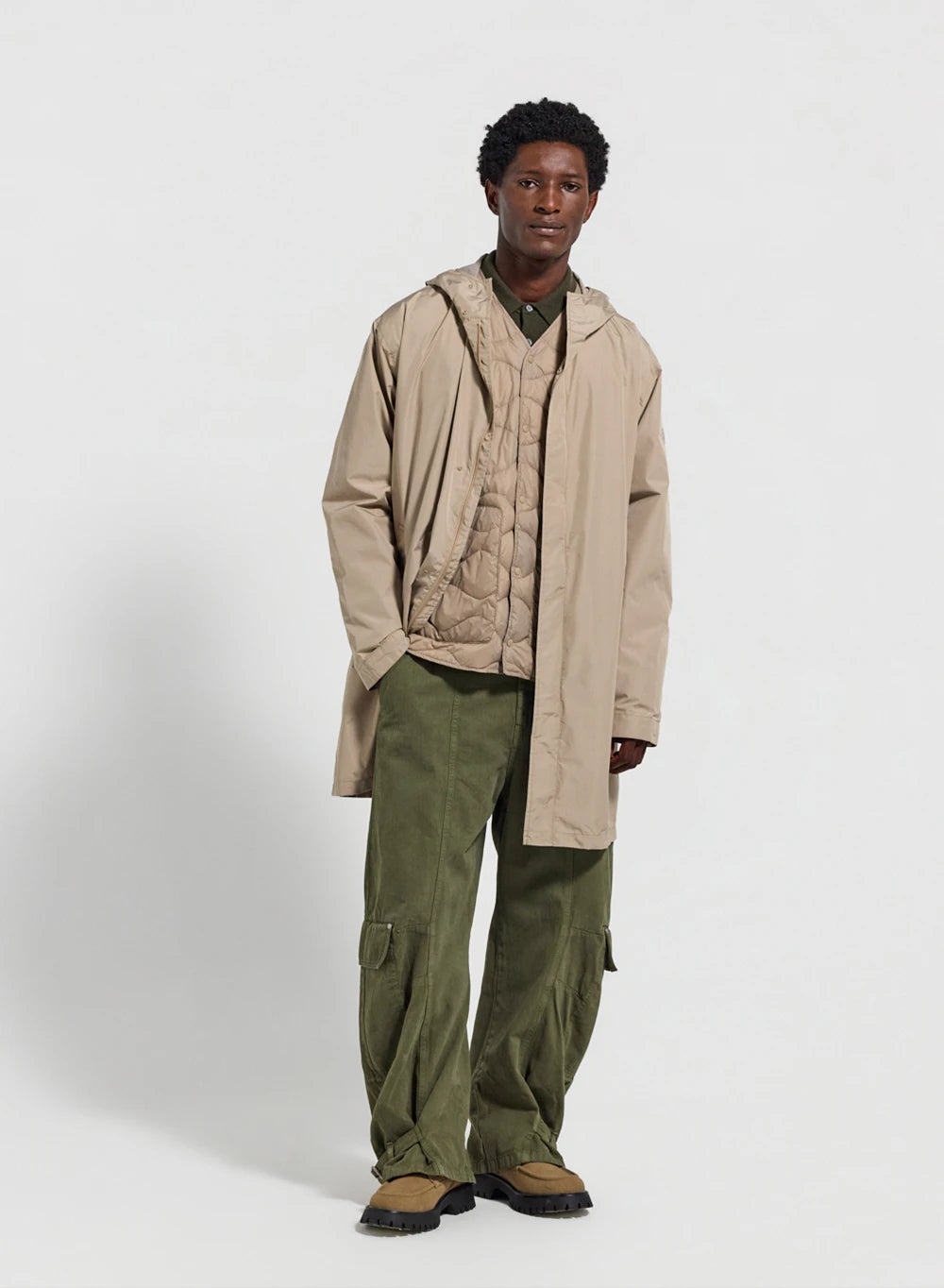 Lange wasserdichte Unisex-Parka Pyrenex Eissaure hellbeige-5