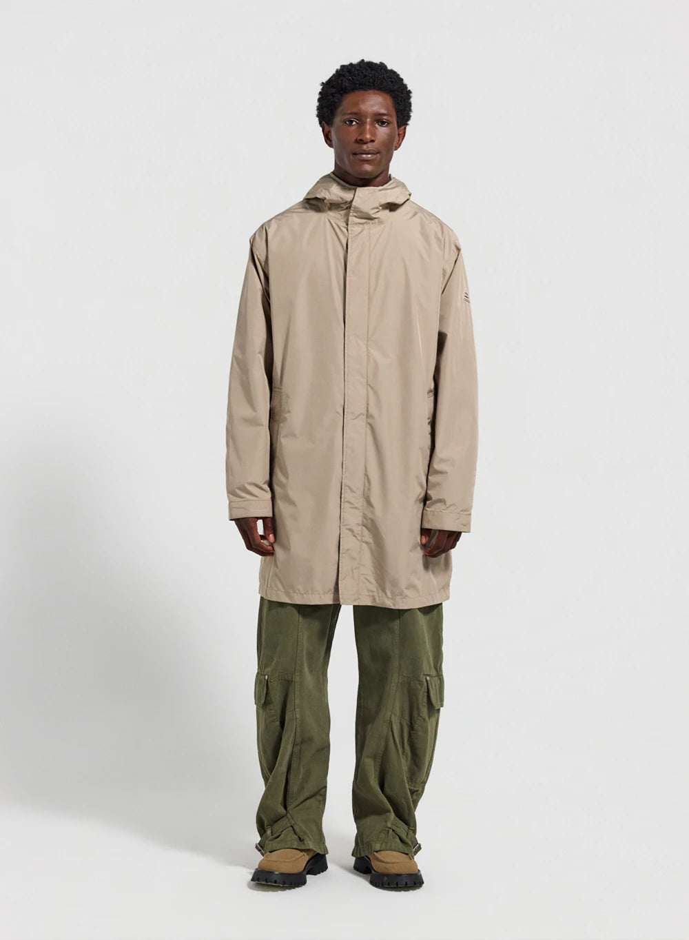 Lange wasserdichte Unisex-Parka Pyrenex Eissaure hellbeige