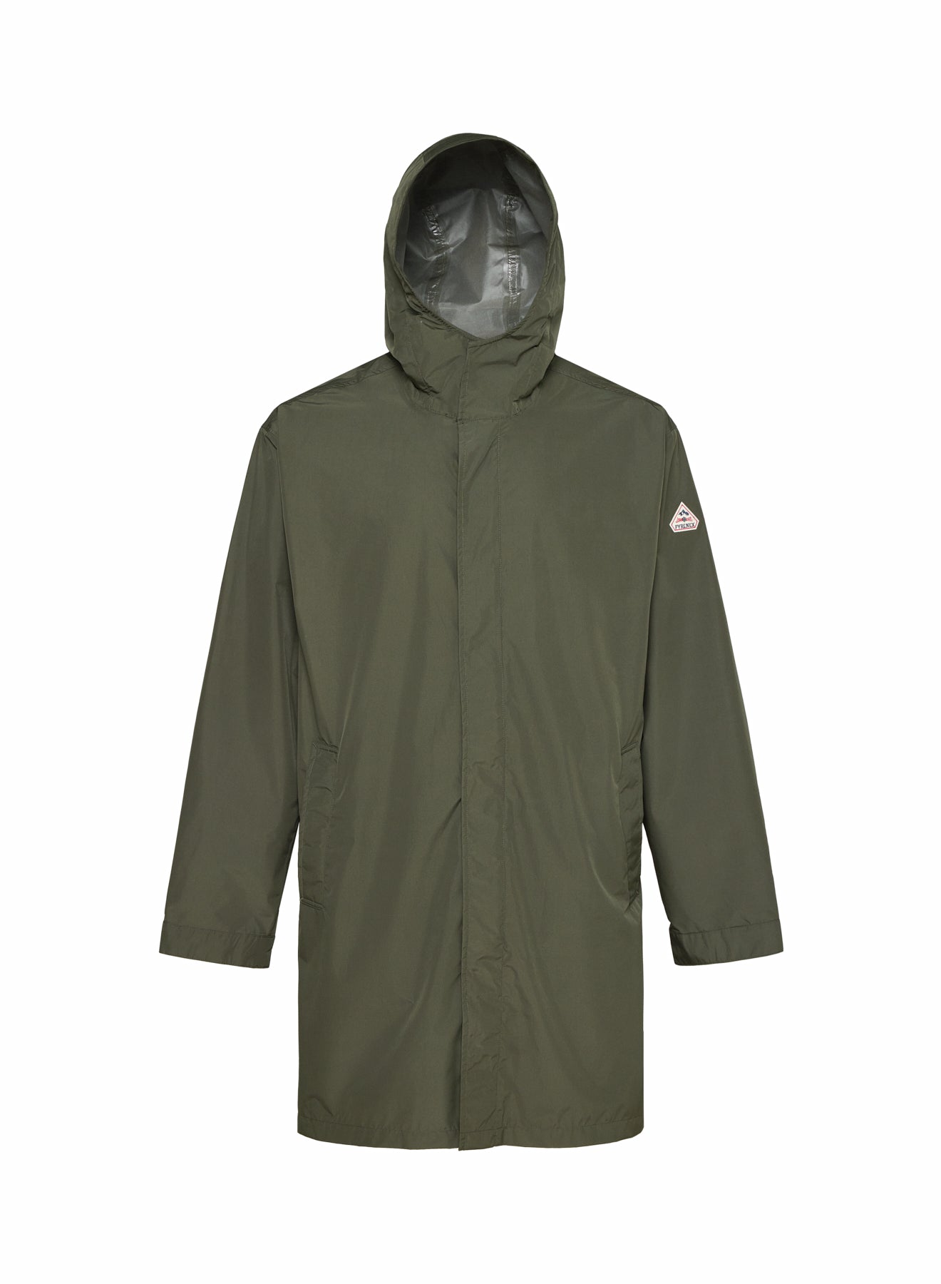 Pyrenex Eissaure unisex long waterproof parka in khaki-10