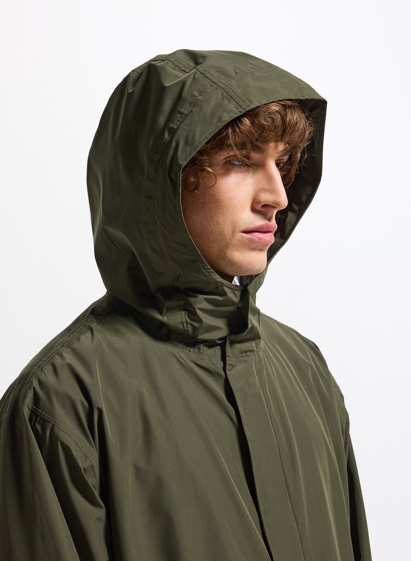 Parka longue imperméable unisexe Pyrenex Eissaure kaki-10