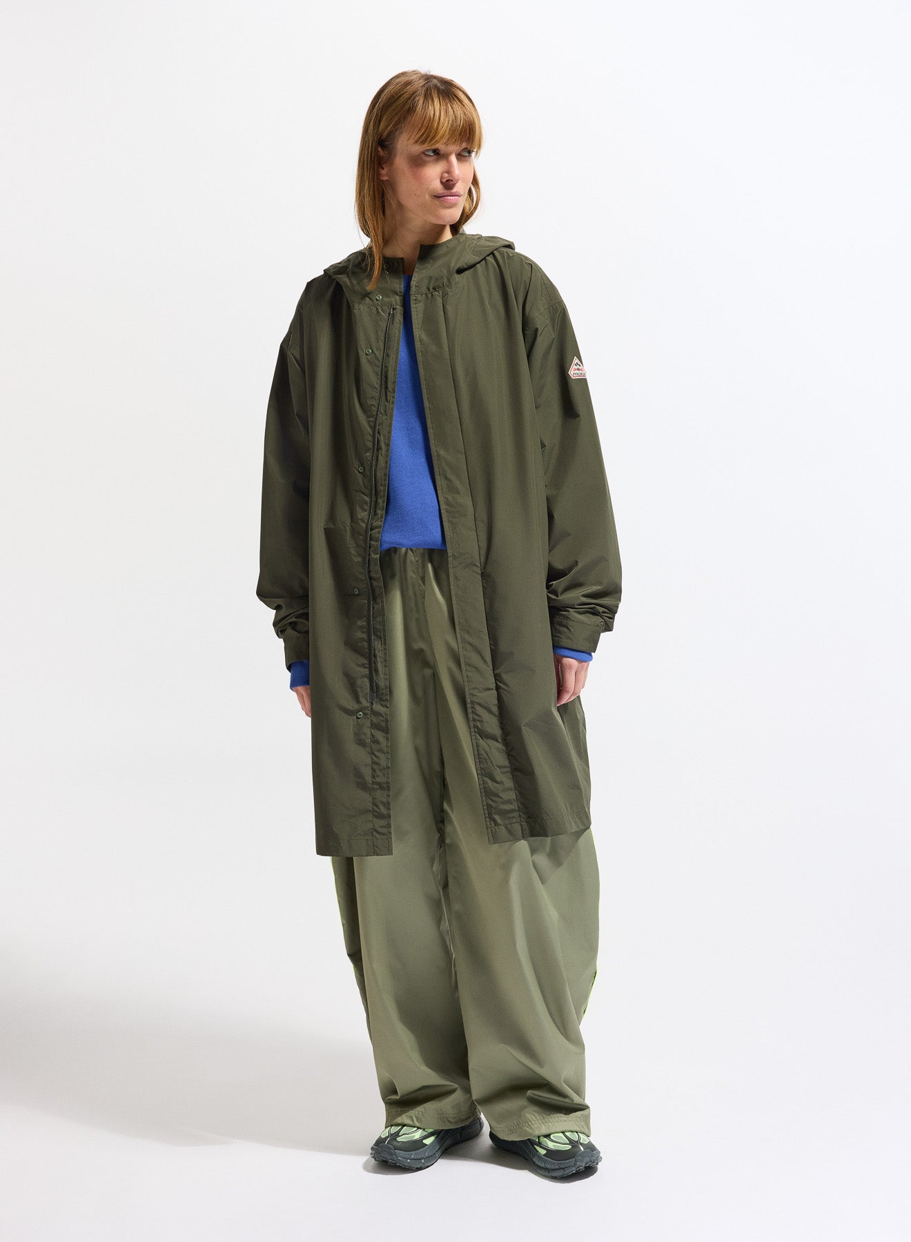 Parka longue imperméable unisexe Pyrenex Eissaure kaki femme