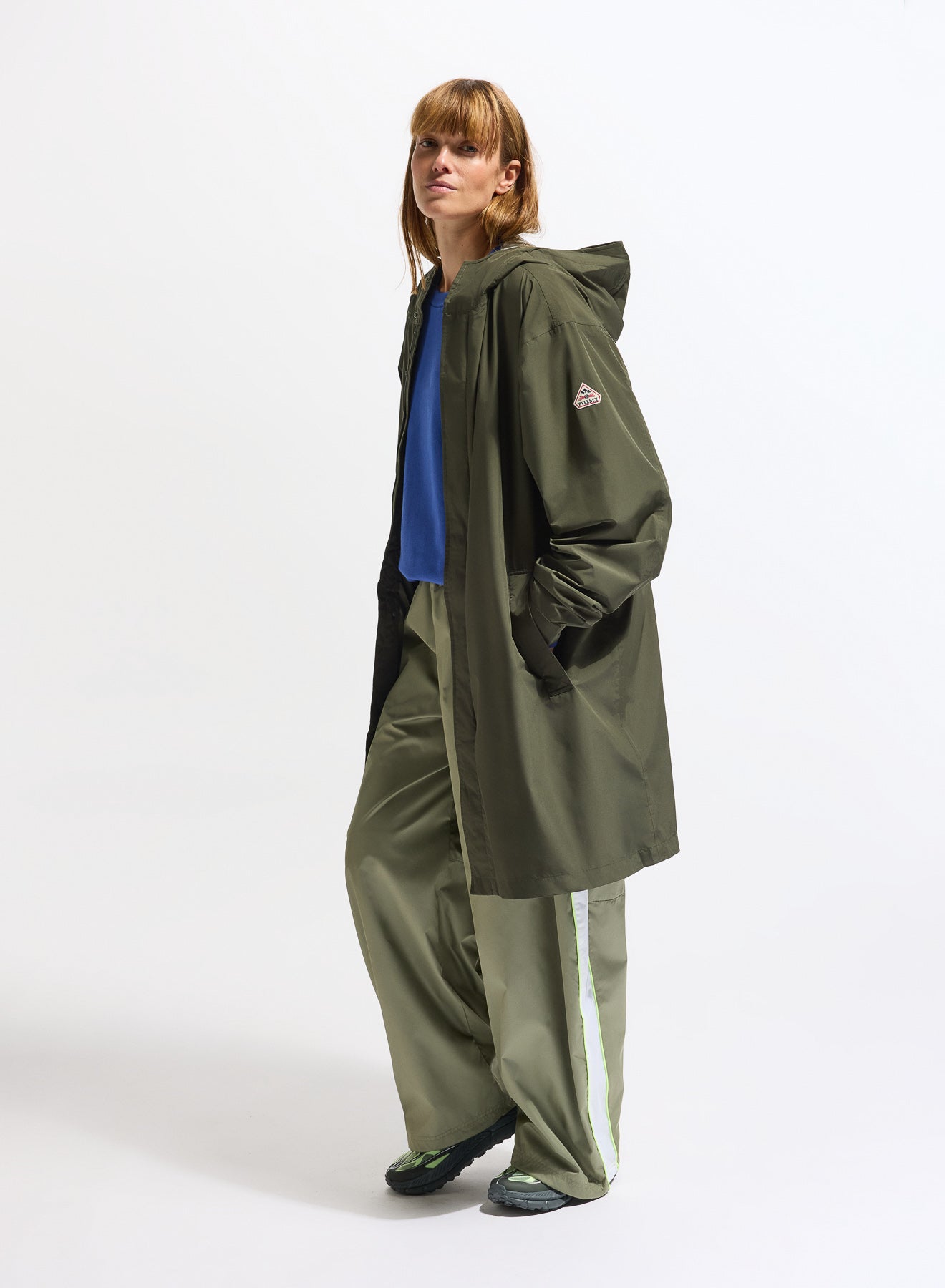 Parka longue imperméable unisexe Pyrenex Eissaure kaki-8