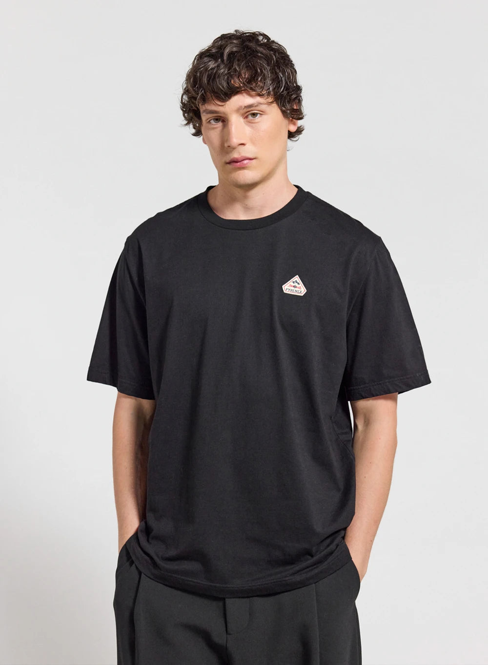 T-shirt unisexe en coton biologique Pyrenex Classic noir-1