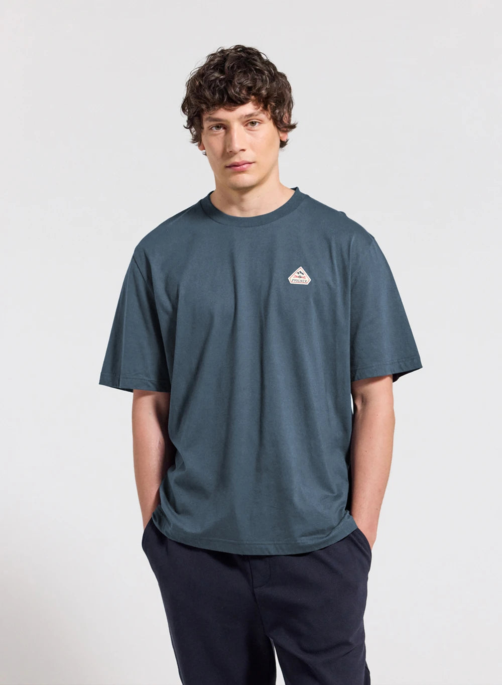 Herren-T-Shirt aus Bio-Baumwolle Pyrenex Classic azurblau