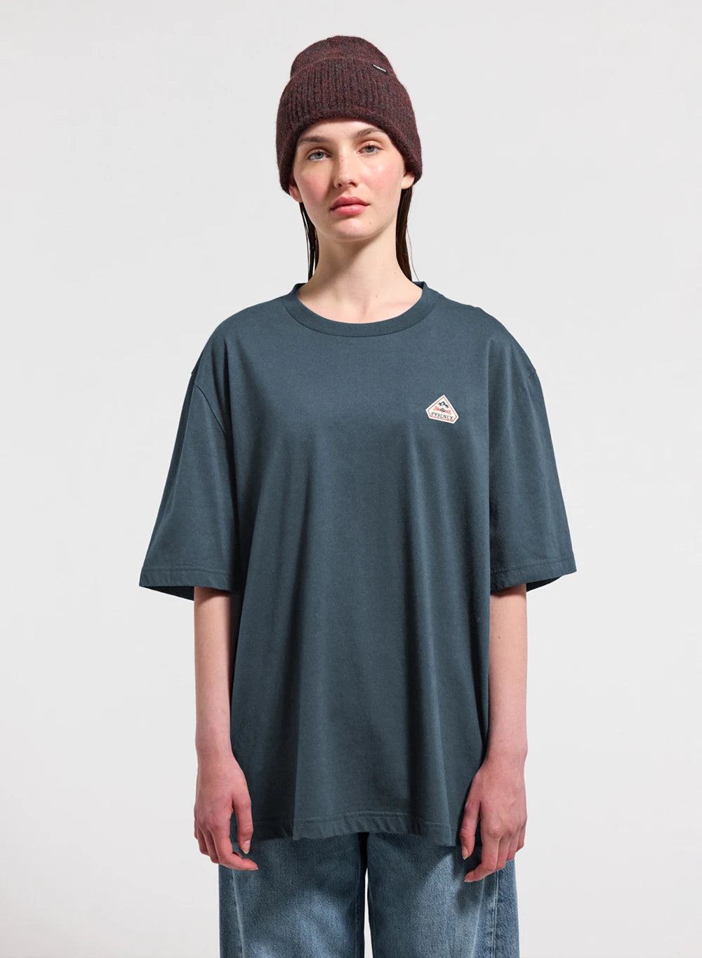 Damen-T-Shirt aus Bio-Baumwolle Pyrenex Classic azurblau