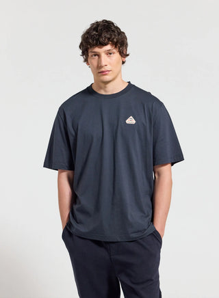 T-shirt unisexe en coton biologique Pyrenex Classic bleu marine