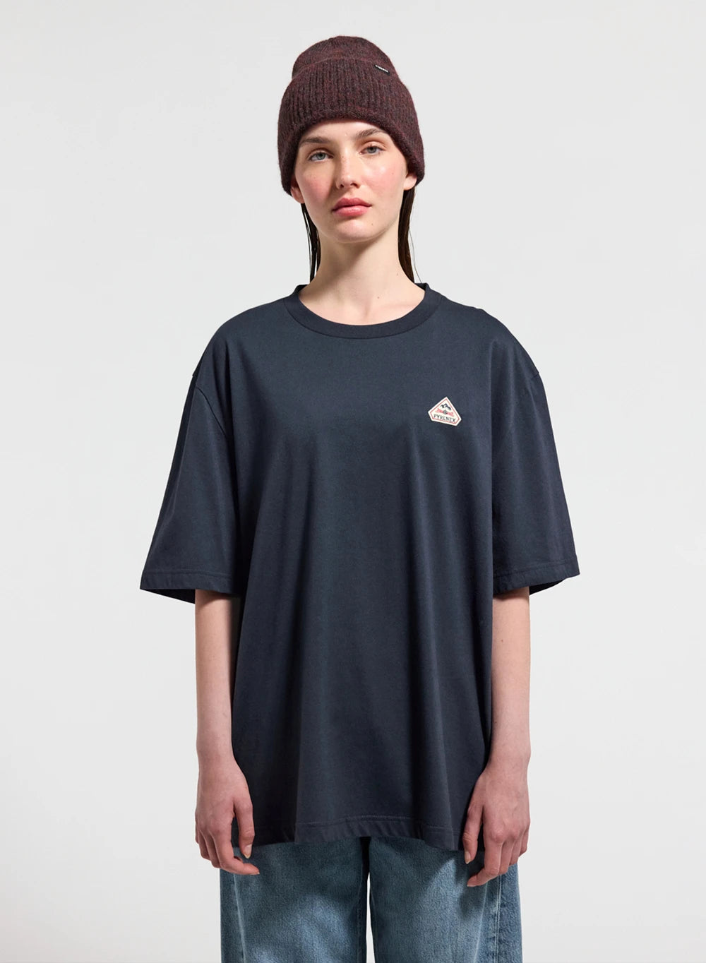 T-shirt femme en coton biologique Pyrenex Classic bleu marine