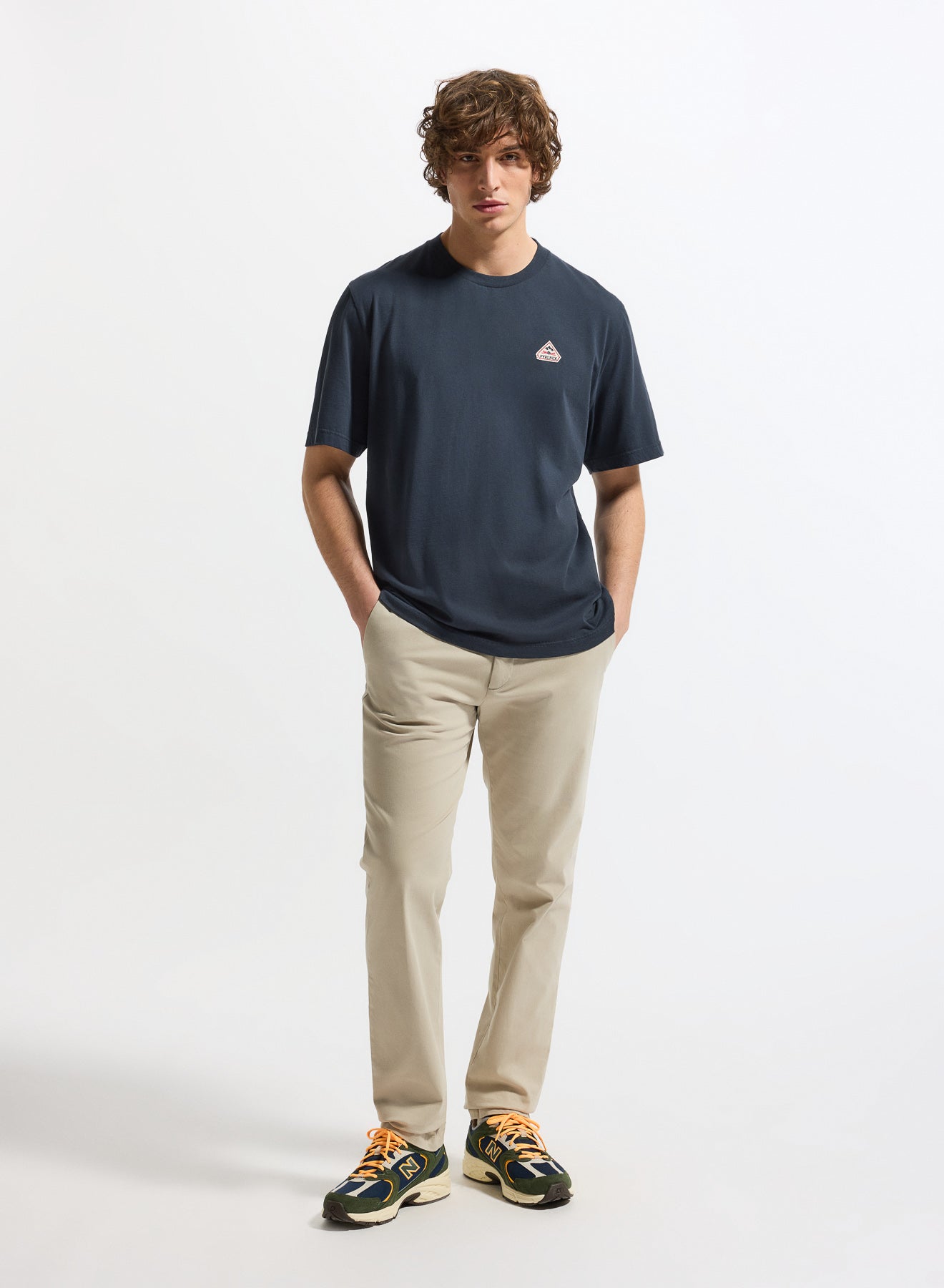 T-shirt unisexe en coton biologique Pyrenex Classic bleu marine-3