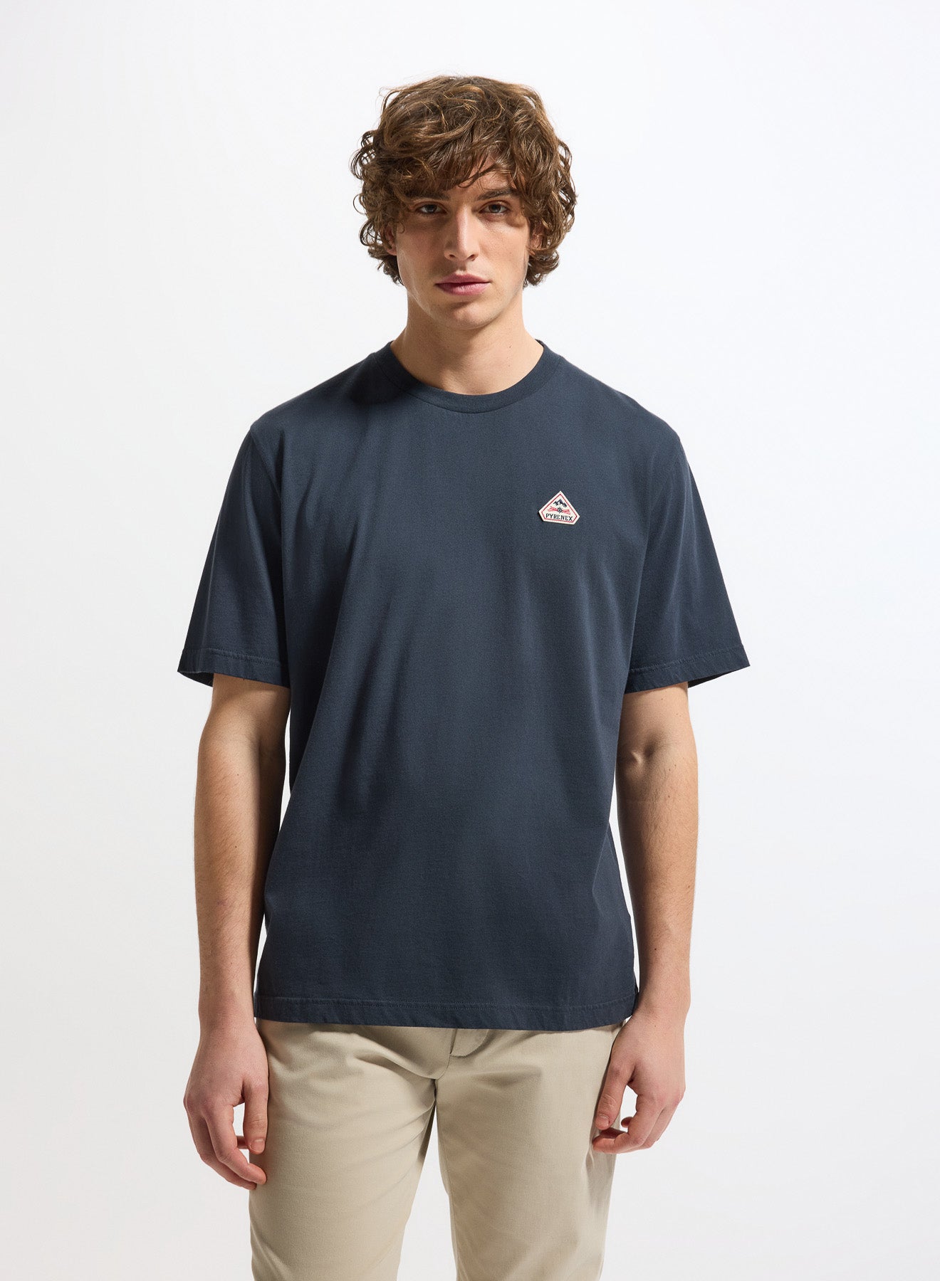 T-shirt unisexe en coton biologique Pyrenex Classic bleu marine-1