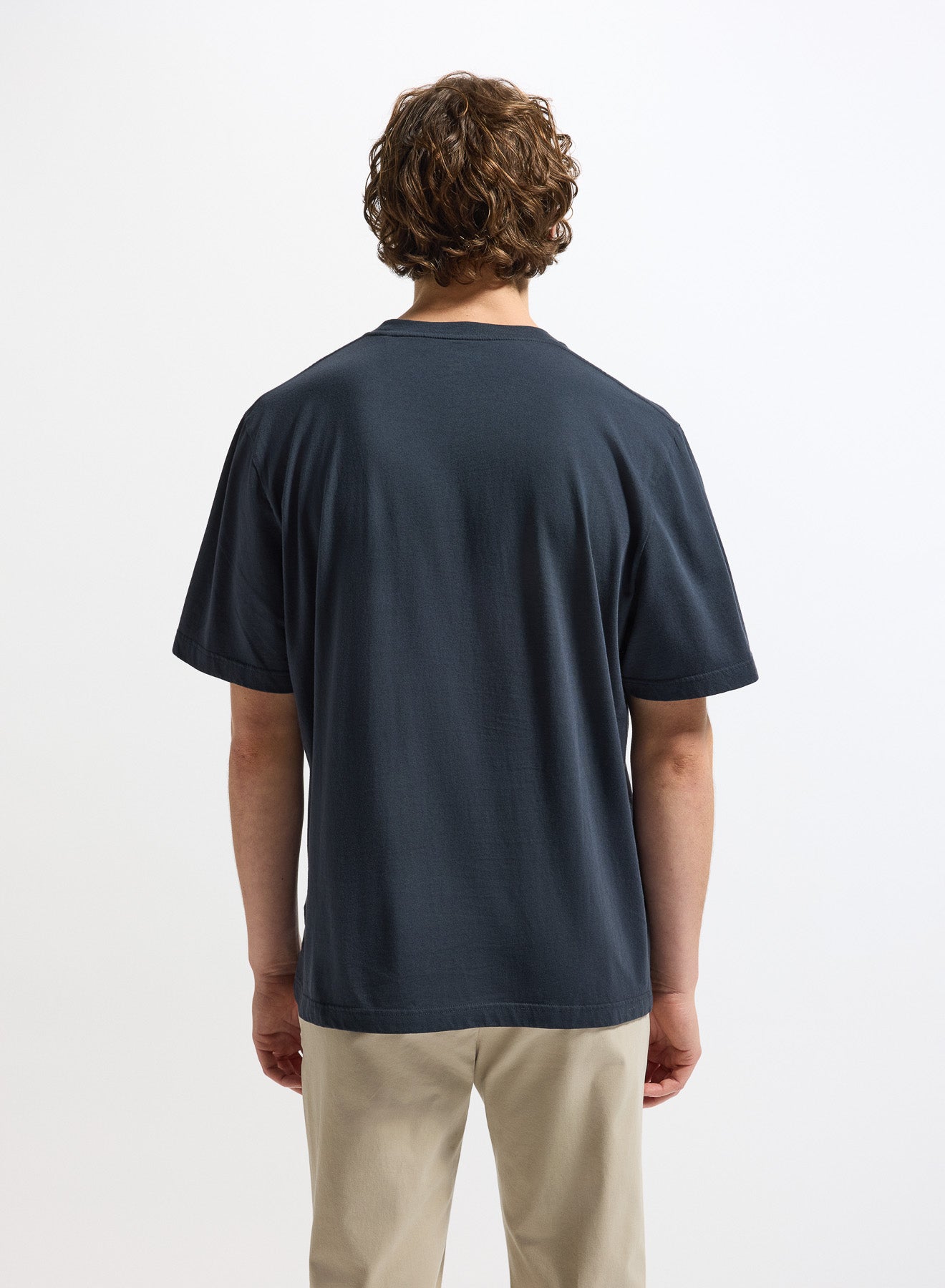 T-shirt unisexe en coton biologique Pyrenex Classic bleu marine-5