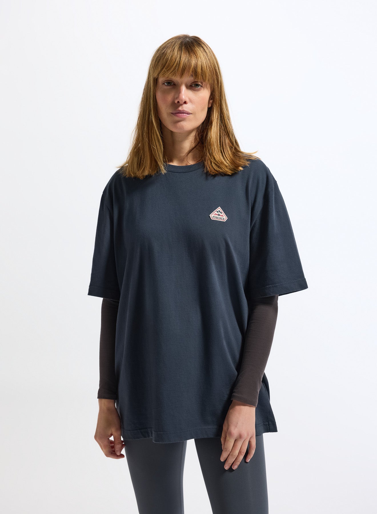 T-shirt femme en coton biologique Pyrenex Classic bleu marine