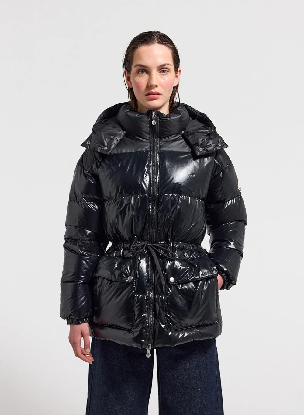 Doudoune brillante à capuche femme Pyrenex Alexa noire